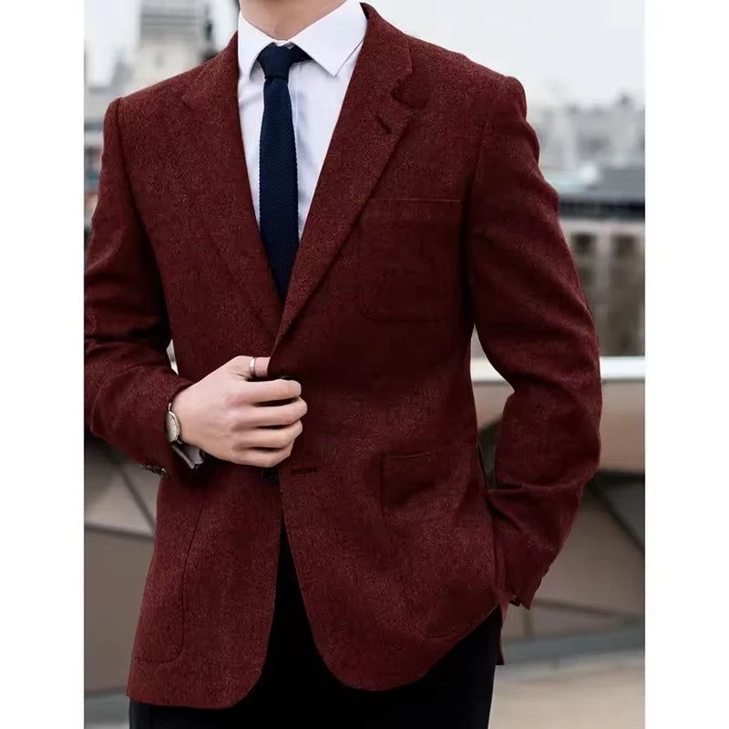 Blazer homme en polyester à simple boutonnage – CLEVI Paris