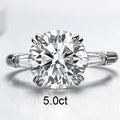 Bague Fiançailles Moissanîte 3 Pierres | Argent 925 3CT / 5CT Certifiée GRA – CLEVI Paris