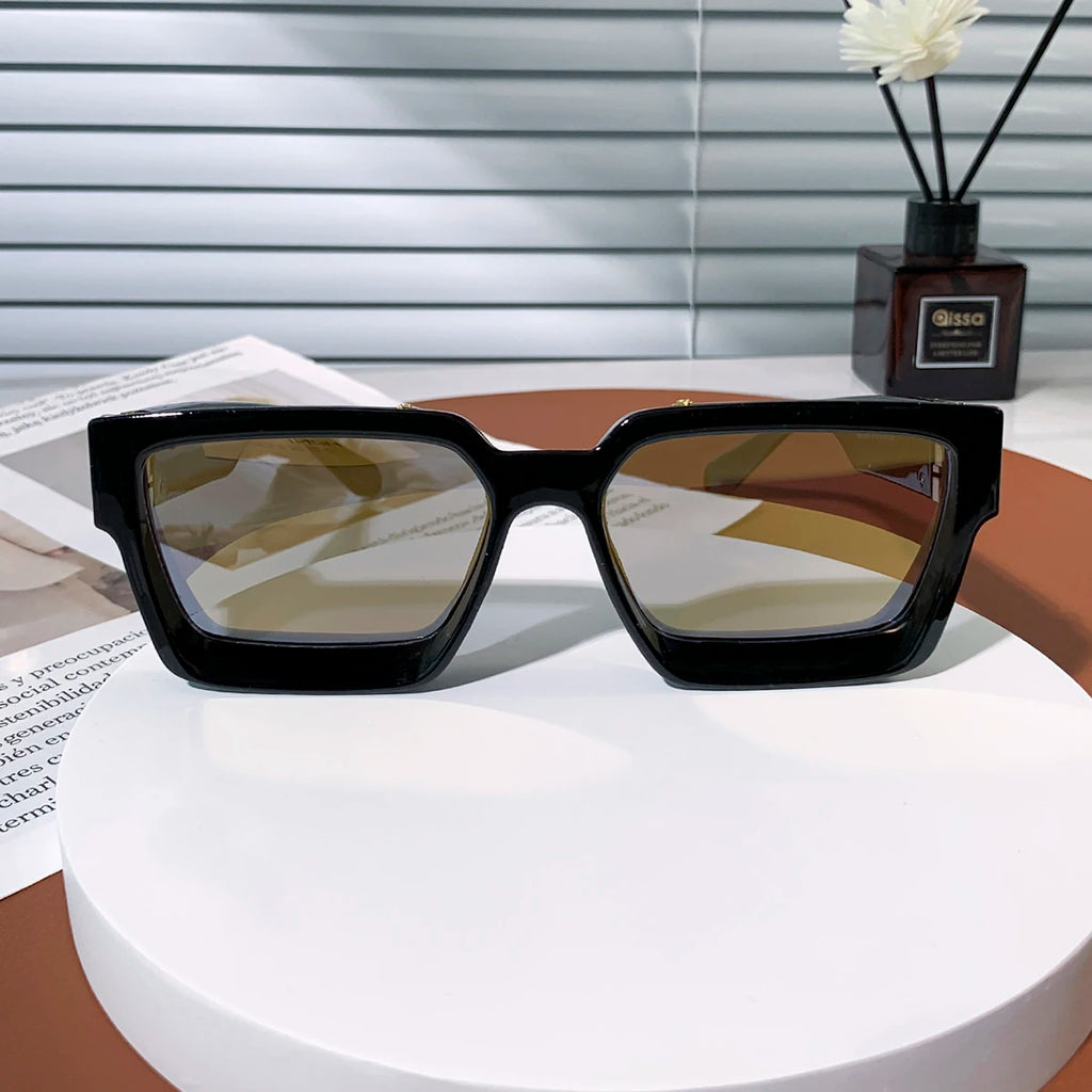 Lunettes de Soleil Carrées Style Millionnaire Rétro Homme – Monture Polycarbonate UV400 Catégorie 3 – CLEVI Paris