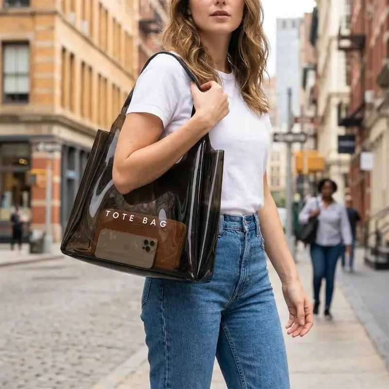 Sac à Bandoulière Transparent PVC Femme – CLEVI Paris
