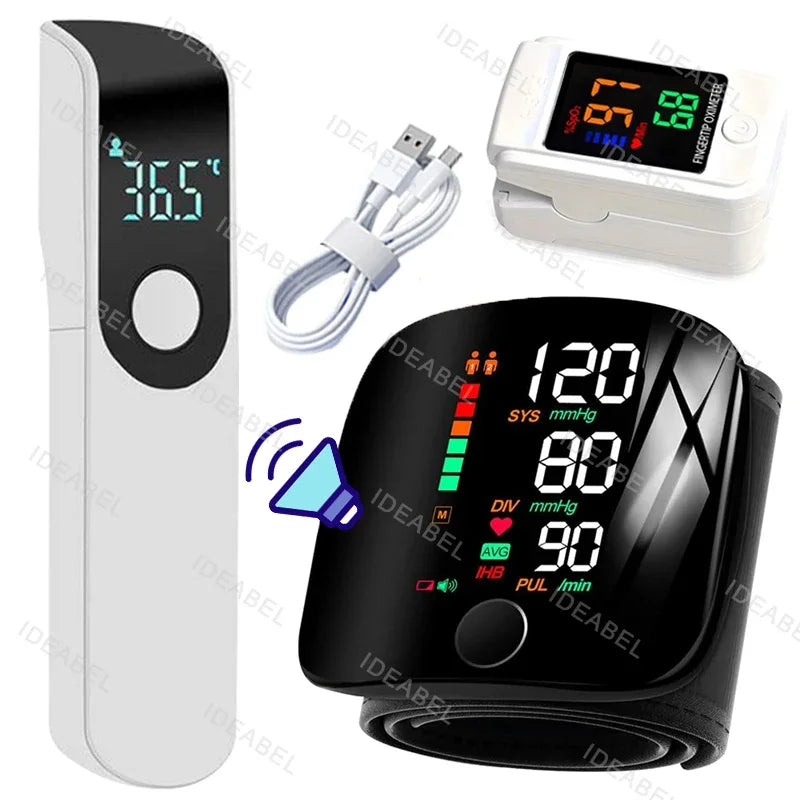 Tensiomètre Poignet LCD Rechargeable Vocal Auto 18 Designs – CLEVI Paris