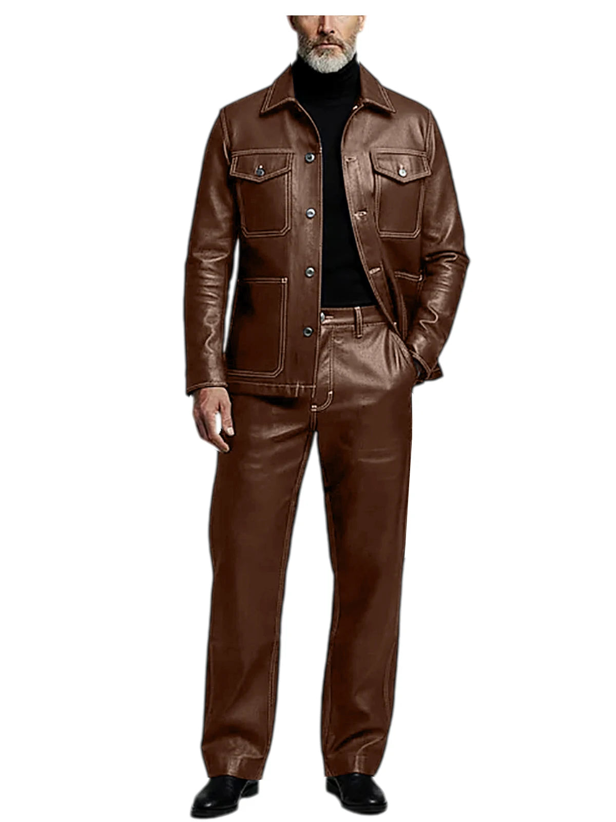 Ensemble Cuir PU Homme 2 Pièces – CLEVI Paris