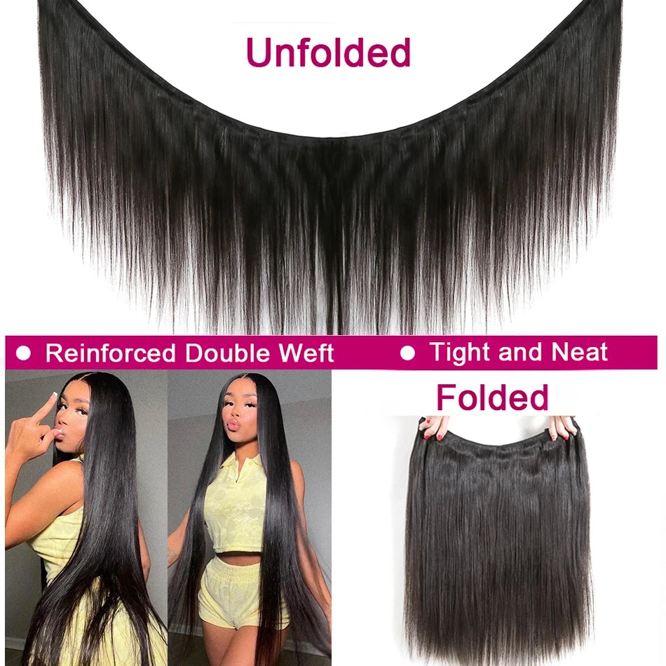 Extensions Cheveux Humains Bone Straight Brésiliennes Remy Hair – CLEVI Paris
