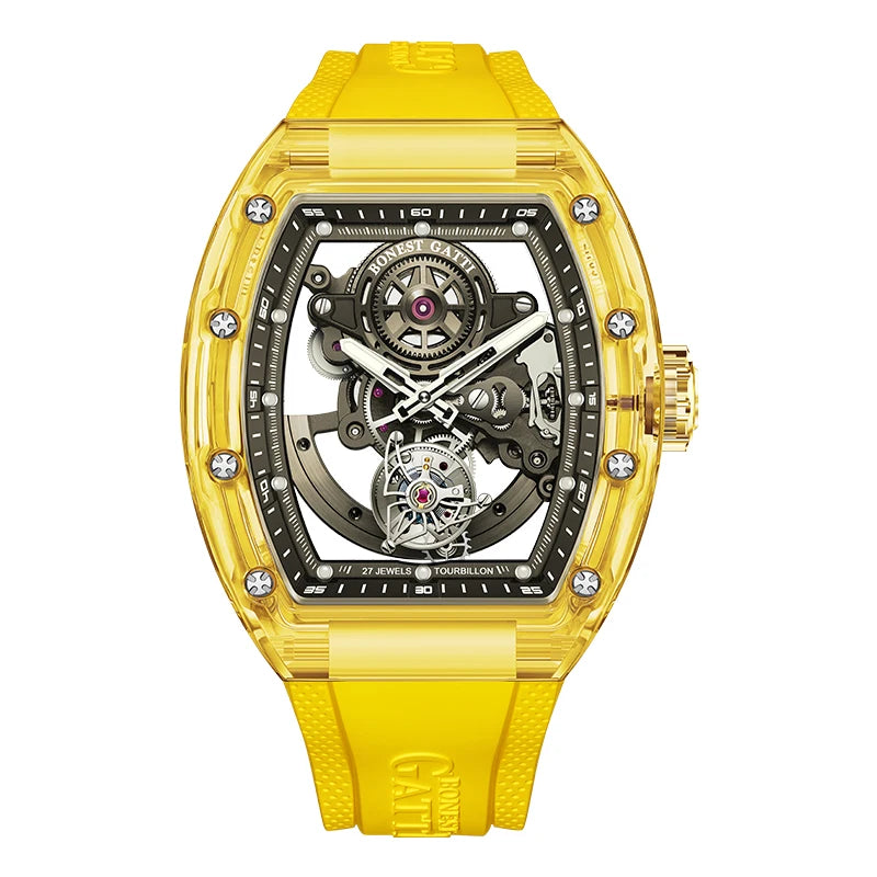 Montre Automatique Tourbillon BONEST GATTI – Verre Saphir Cadran Squelette