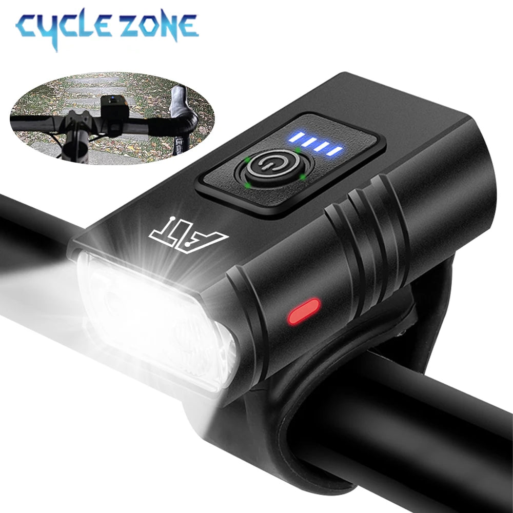 Phare Avant Vélo LED Rechargeable USB-C | 6 Modes, ABS, VTT & Vélo Route, Fixation Guidon – CLEVI Paris