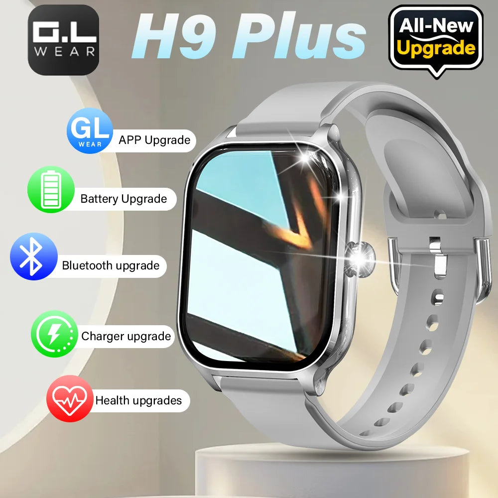 LAXASFIT H9 Plus Montre Connectée Sport — Écran 2.01" HD, Bluetooth, Appels, Cardio, SpO2 | CLEVI Paris