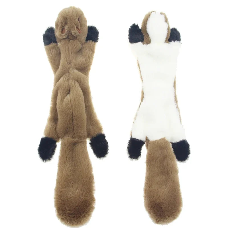 Jouet Chien 45cm – Peluche Animale Sans Rembourrage avec Squeakers – CLEVI Paris