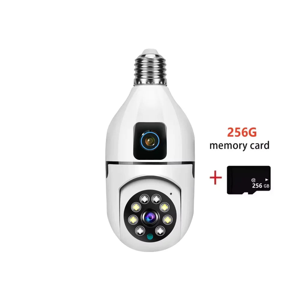 Caméra Surveillance WiFi Double Objectif 8MP – Vision Nocturne Couleur, Audio Bidirectionnel, App V380 Pro – CLEVI Paris