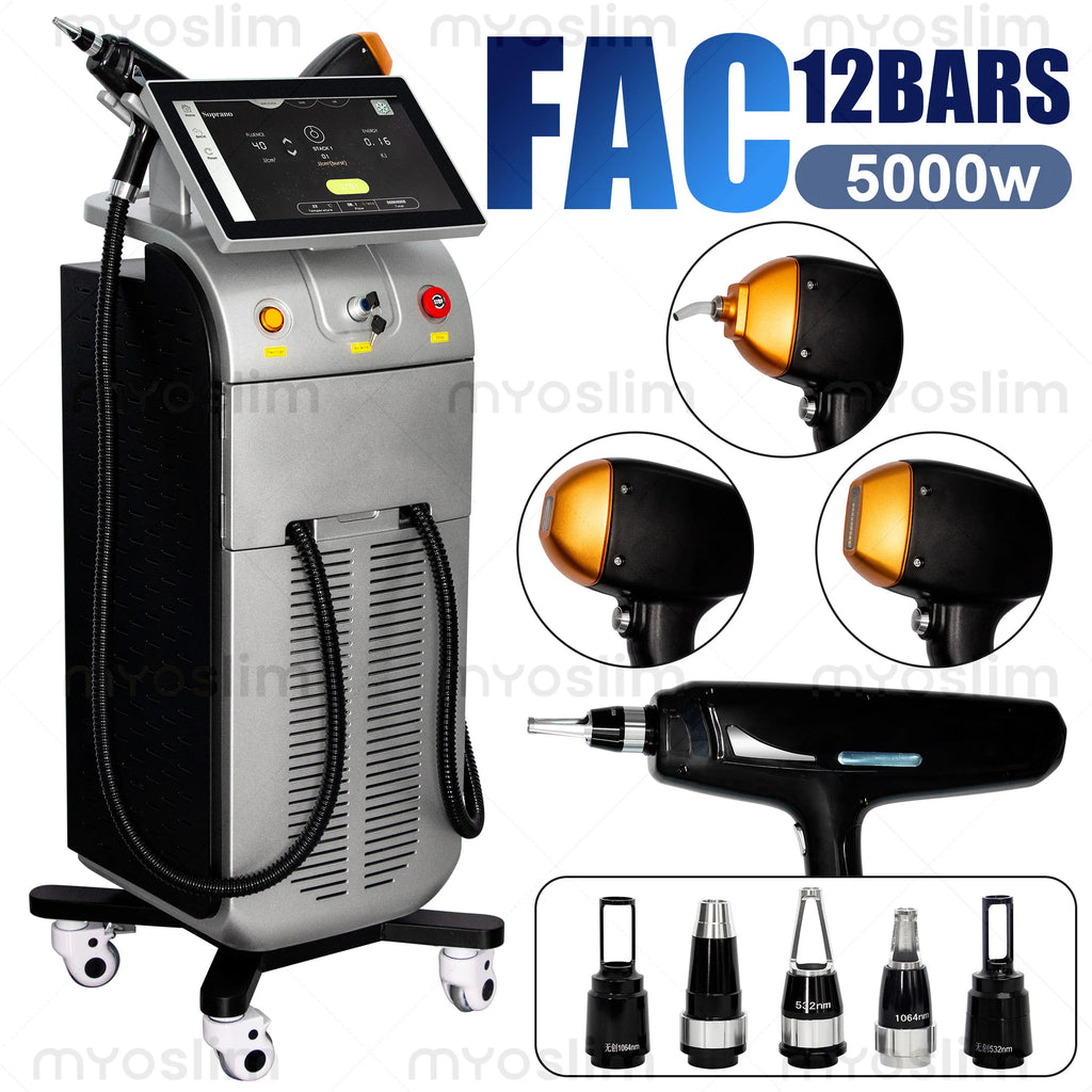 Machine Laser Diode 808nm 5000W FAC Épilation Permanente Professionnelle – CLEVI Paris
