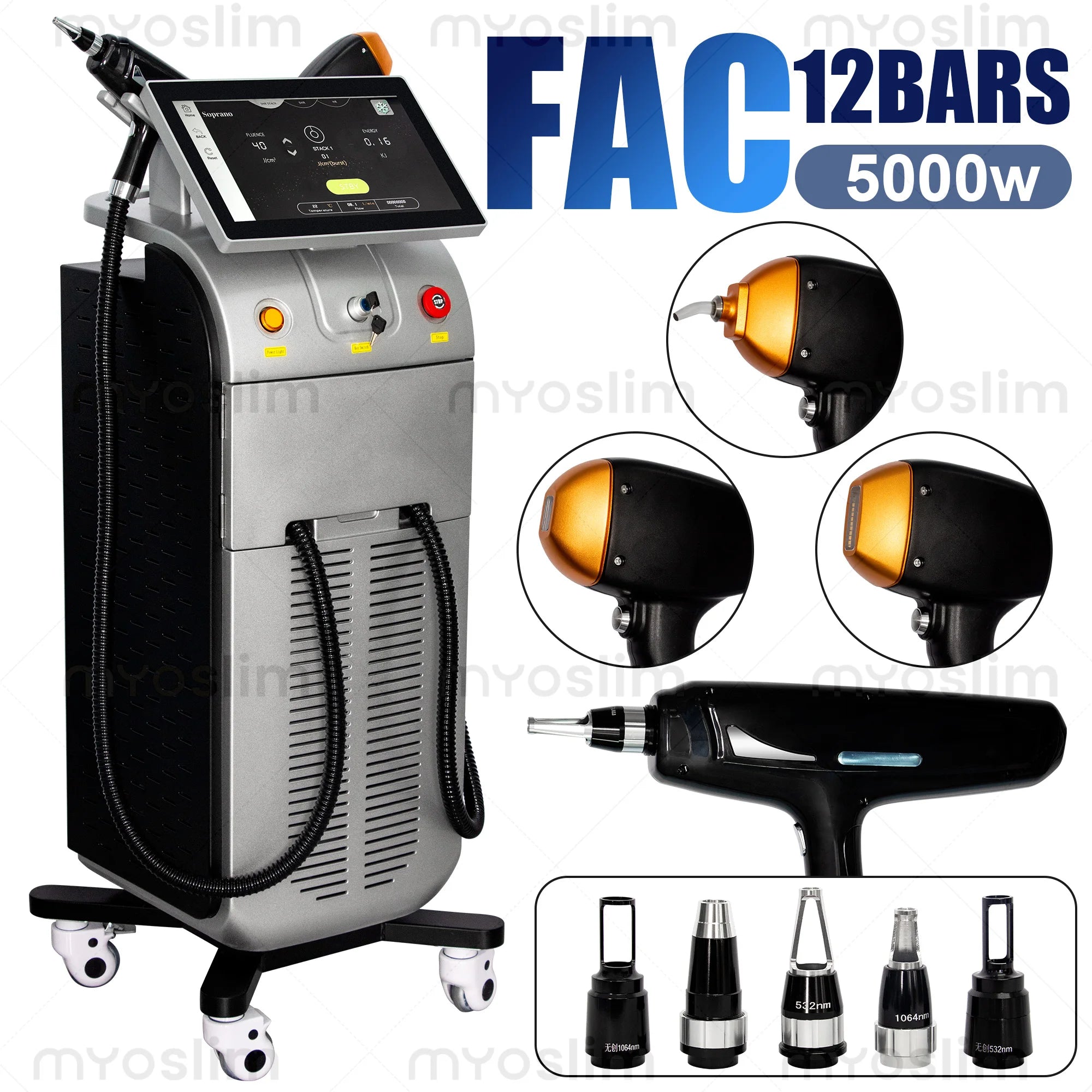 Machine Laser Diode 808nm 5000W FAC Épilation Permanente Professionnelle – CLEVI Paris