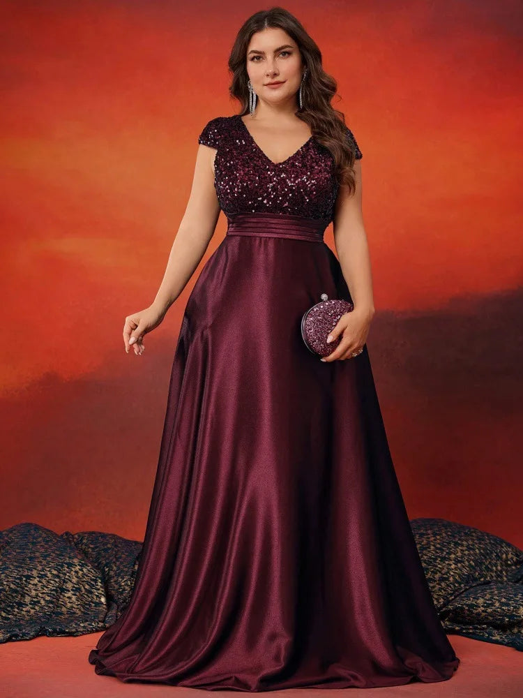 Robe longue à sequins pour cérémonie – CLEVI Paris