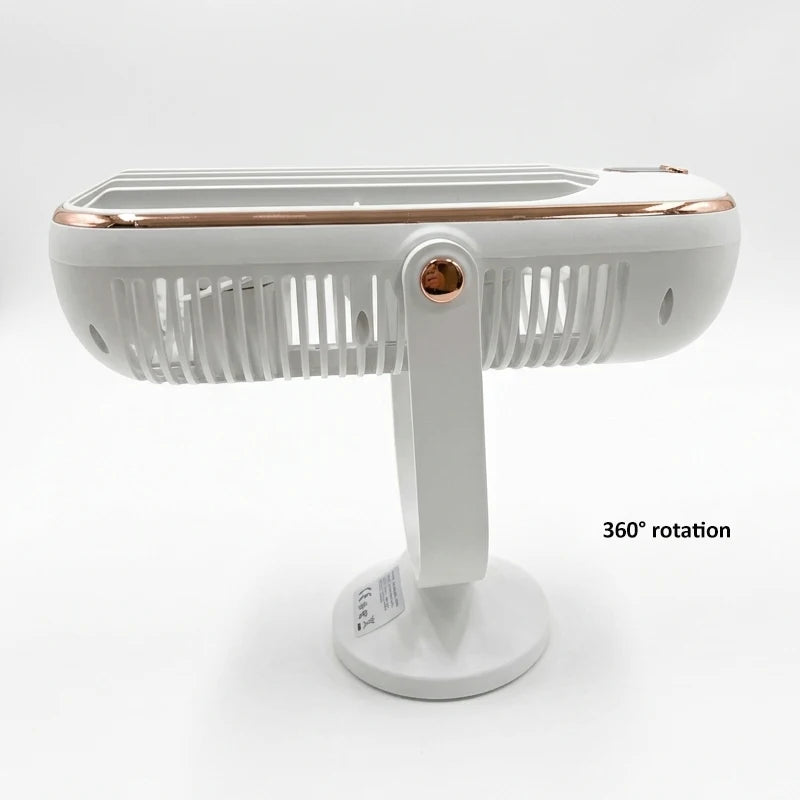 Ventilateur de bureau rechargeable 5 vitesses – CLEVI Paris