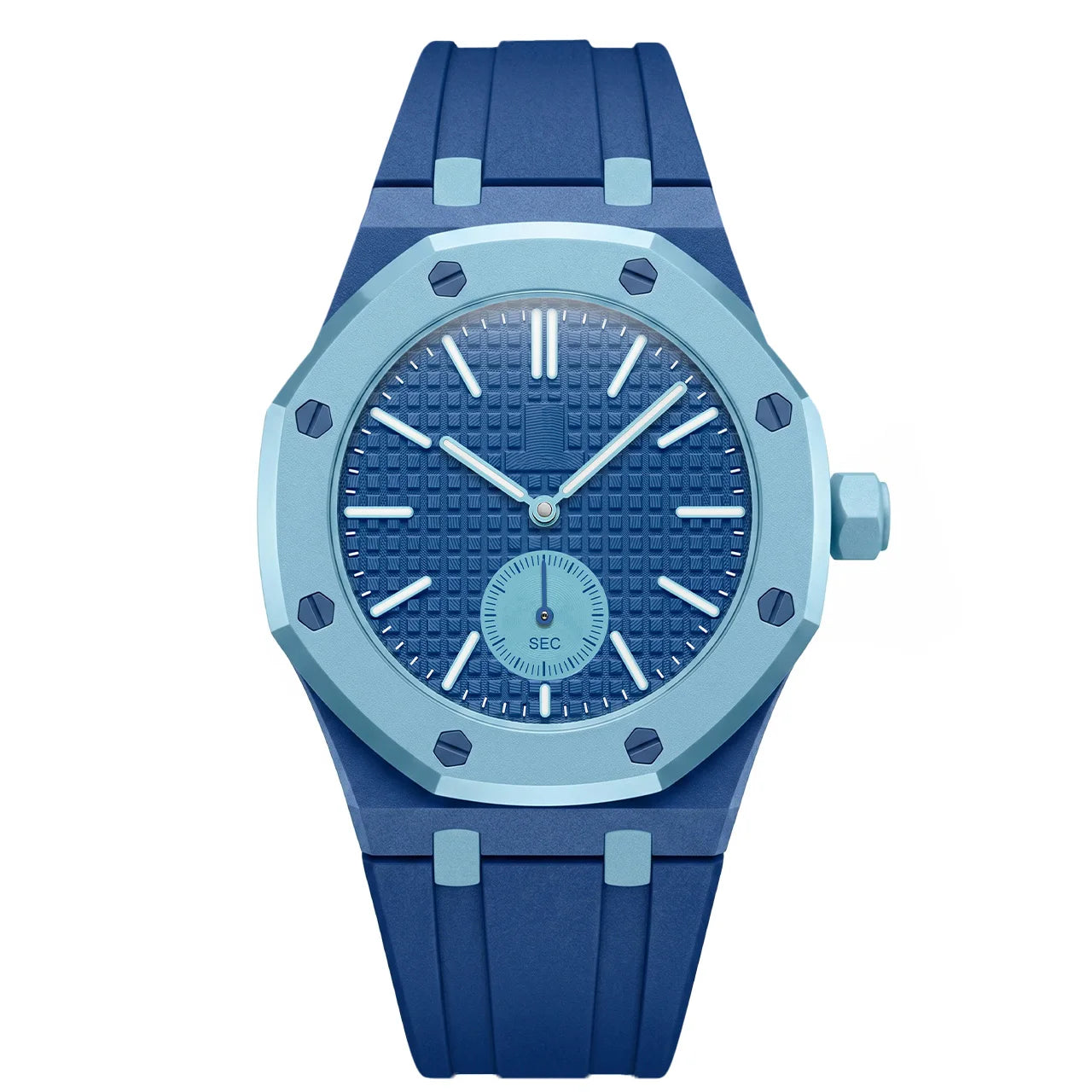 Montre Quartz Boîtier Octogonal Unisexe Bracelet Cuir Multicolore – CLEVI Paris