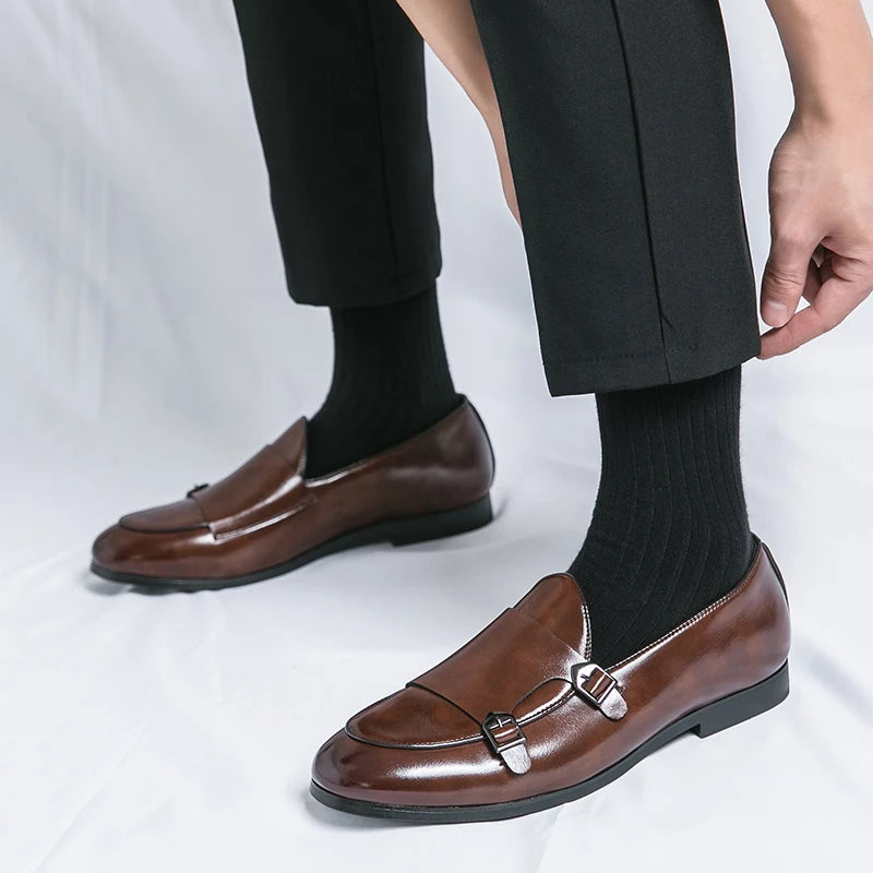 Monk Shoes Homme Double Boucle | Cuir Business Mariage Respirant