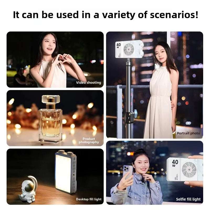 Lampe vidéo LED ZUIDID V40 rechargeable – CLEVI Paris