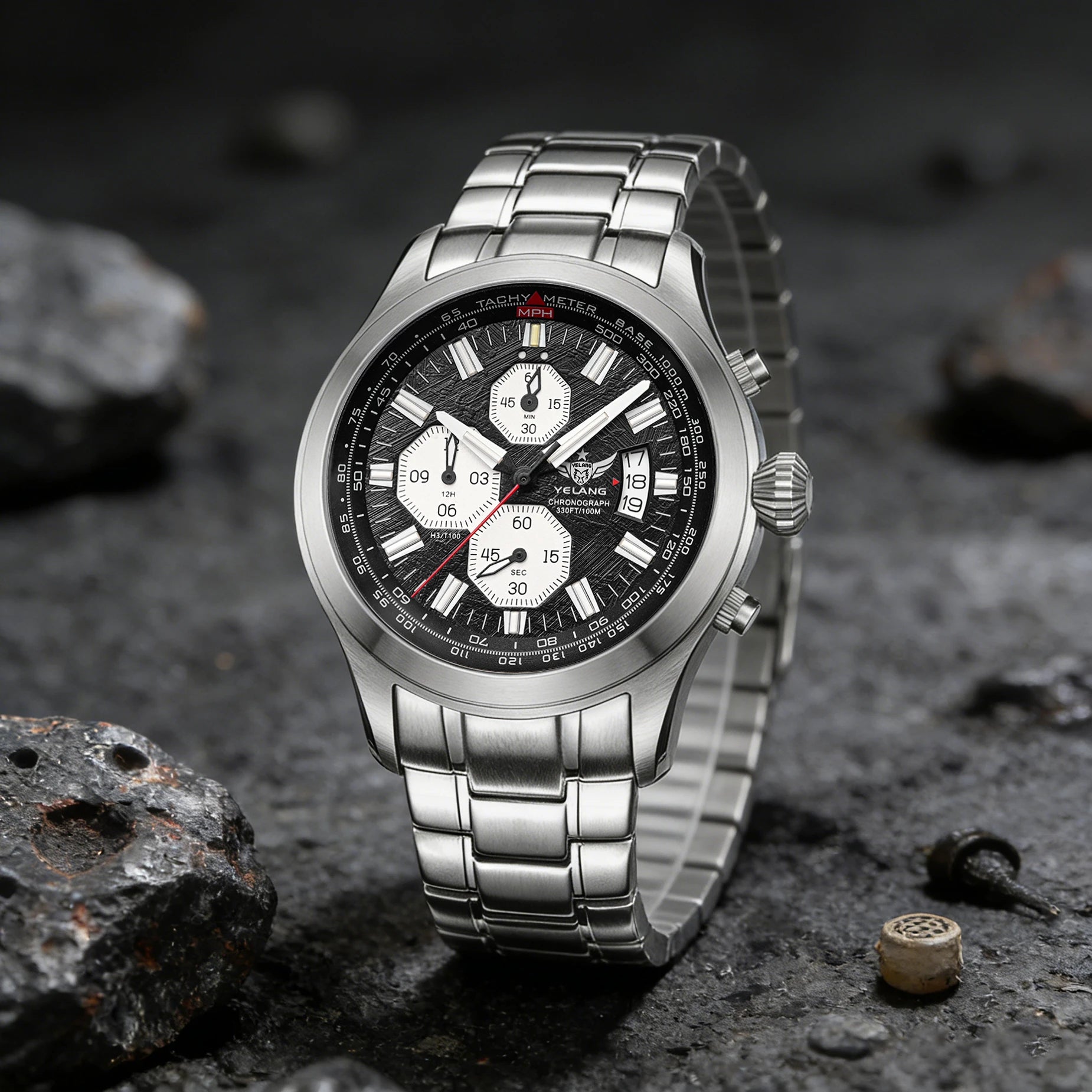 Montre Quartz Homme YELANG V1029S – 42mm, Miyota OS10, Saphir & Étanche 100m