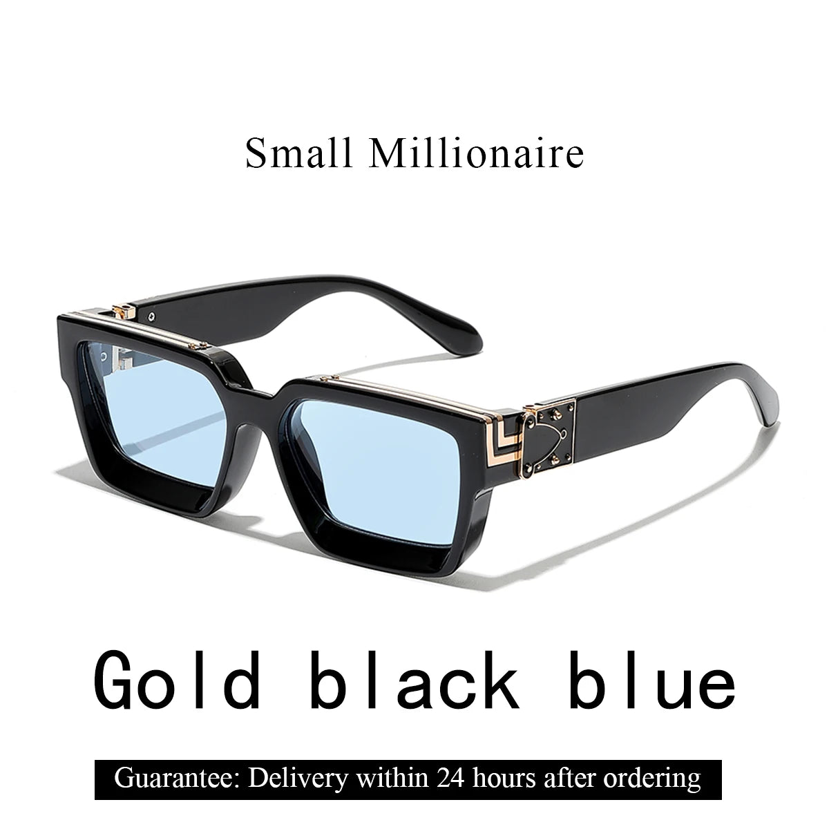 Lunettes de Soleil Carrées Style Millionnaire Rétro Homme – Monture Polycarbonate UV400 Catégorie 3 – CLEVI Paris