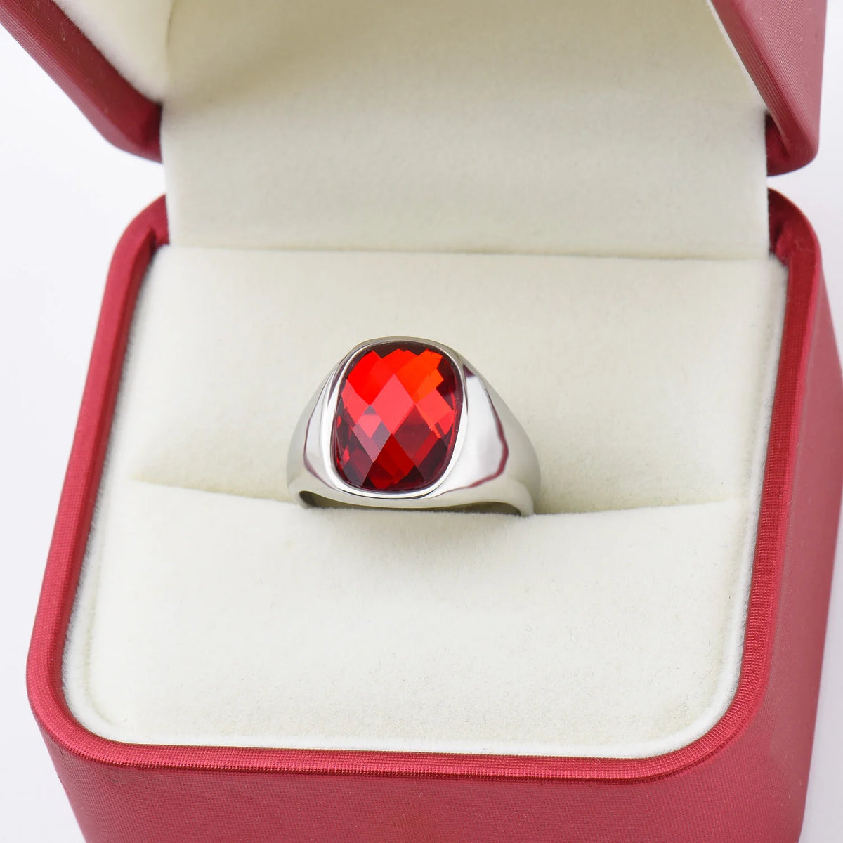 Bague Couple Acier Inoxydable Pierre Homme Femme – CLEVI Paris