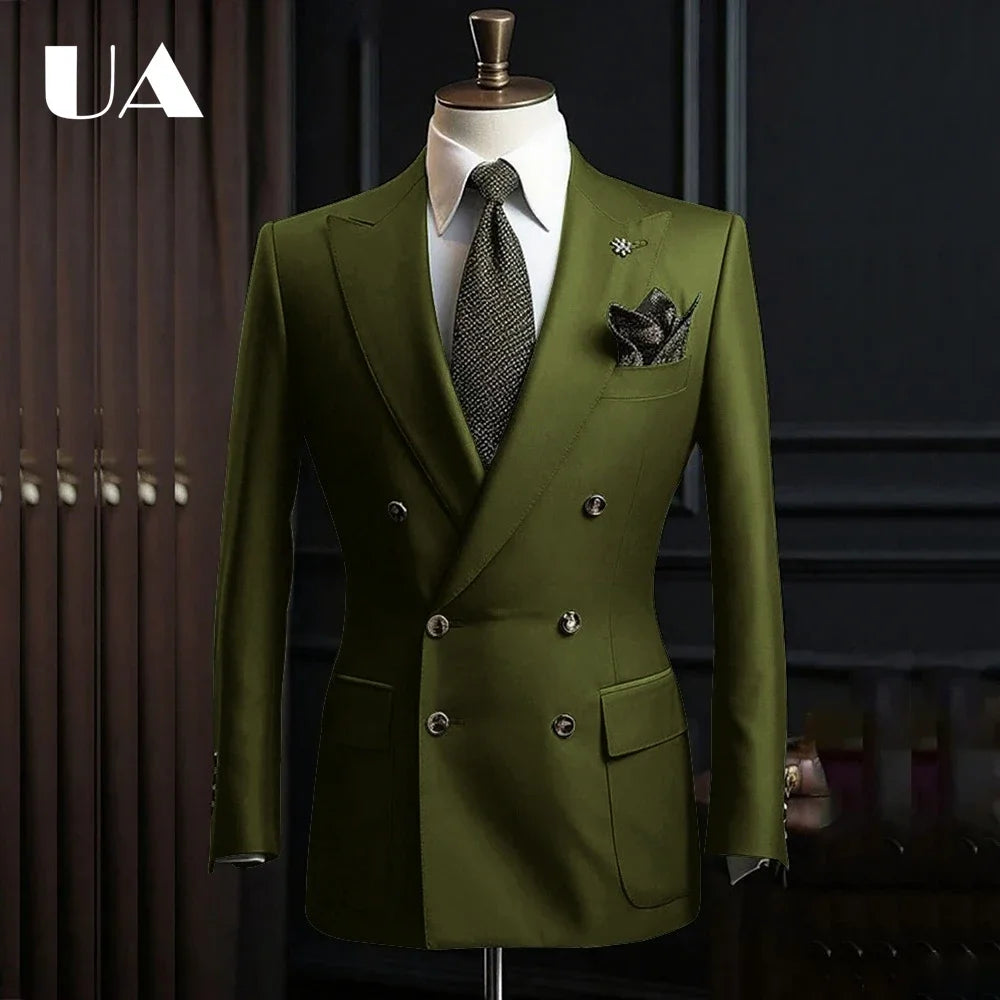 Veste Longue Croisée Homme Uni – CLEVI Paris