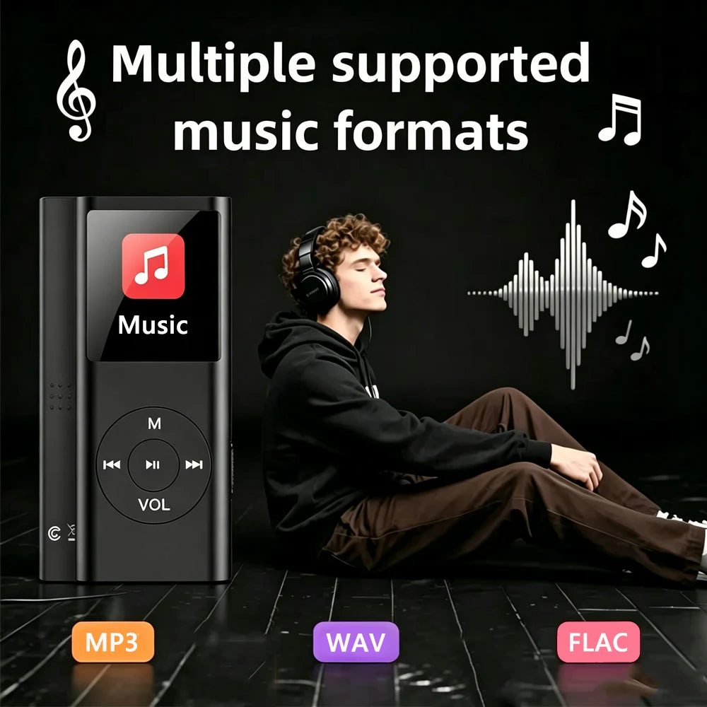 KEBIDU Lecteur MP3/MP4 Bluetooth Écran IPS HD 1,8" FLAC FM TF 128Go 8h – CLEVI Paris