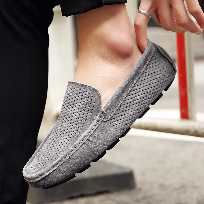 Mocassins Homme Cuir Vache Véritable Ajouré Slip-On Respirant Conduite Casual EU 38-44 TOGEE See – CLEVI Paris