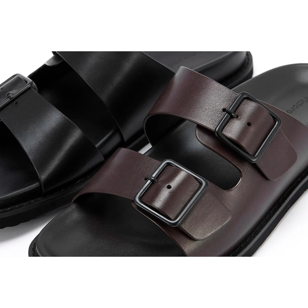 Sandales Homme Cuir Véritable Boucle Semelle EVA Antidérapantes – Pointures 39-46 – CLEVI Paris