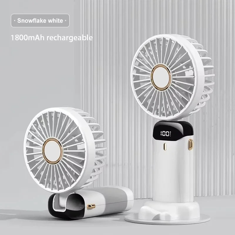OIMG N15 Ventilateur 3-en-1 Main Cou Bureau 5 Vitesses Écran LED 1800mAh – CLEVI Paris