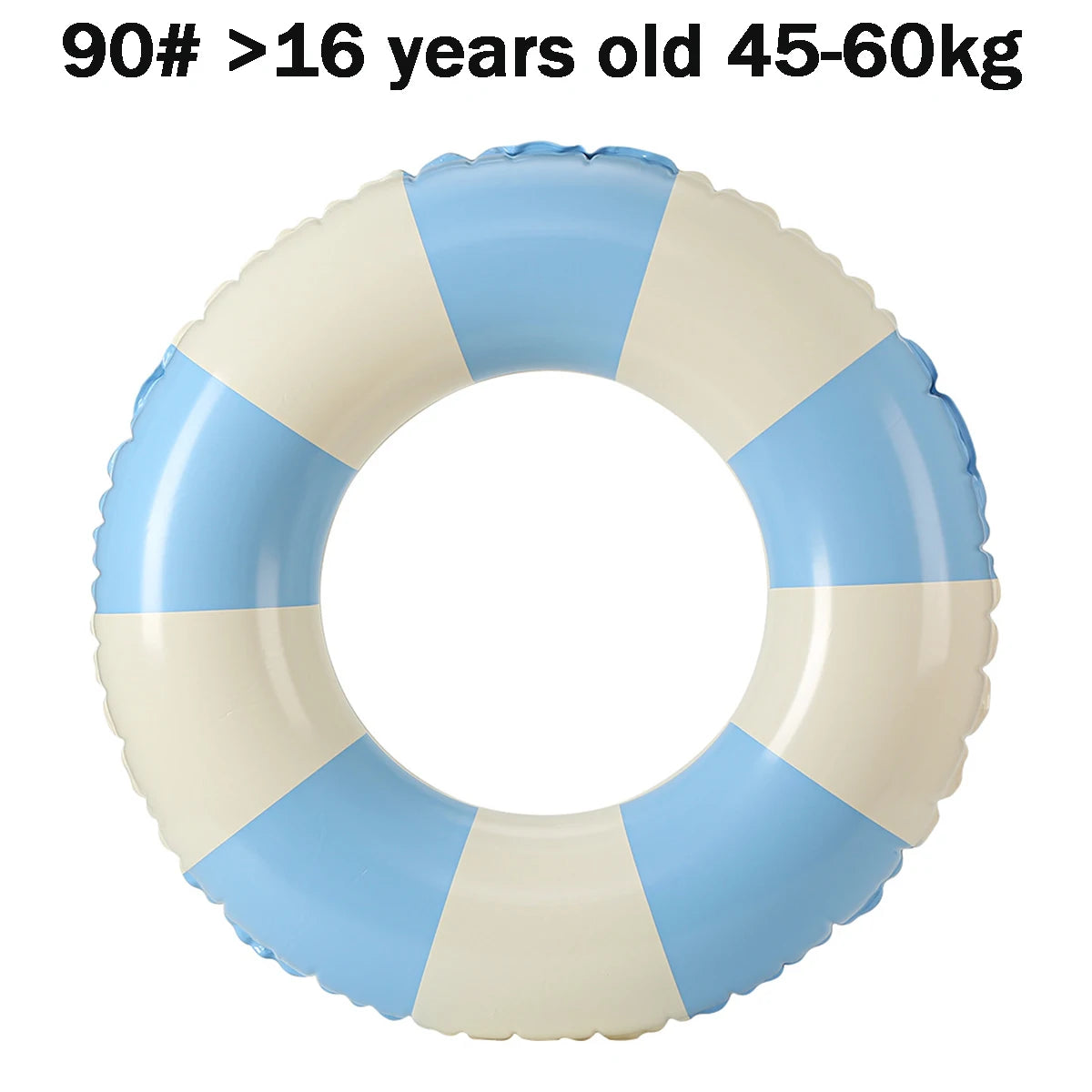 Bouée Gonflable Vintage Rayée – Anneau de Piscine Été 60 à 90 cm – Femme & Adulte