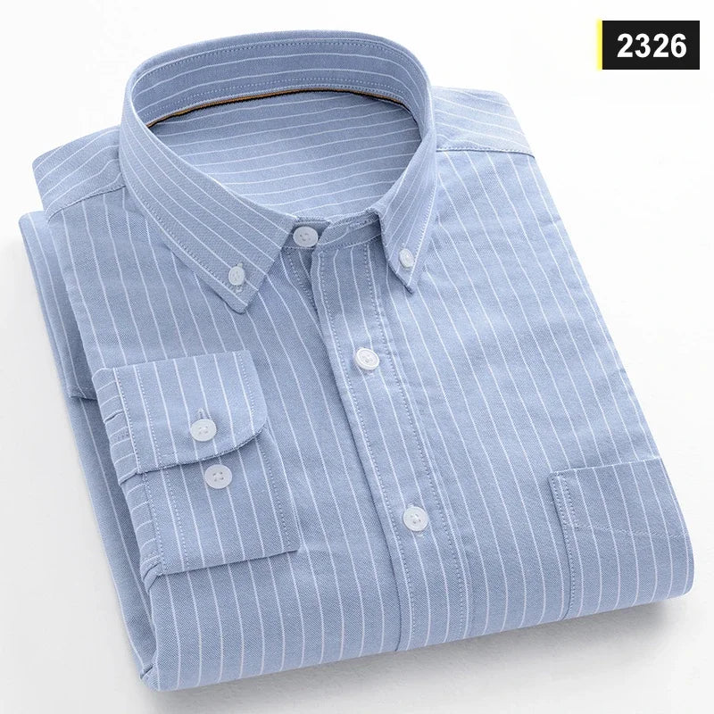 Chemise Oxford Homme Casual Manches Longues – CLEVI Paris