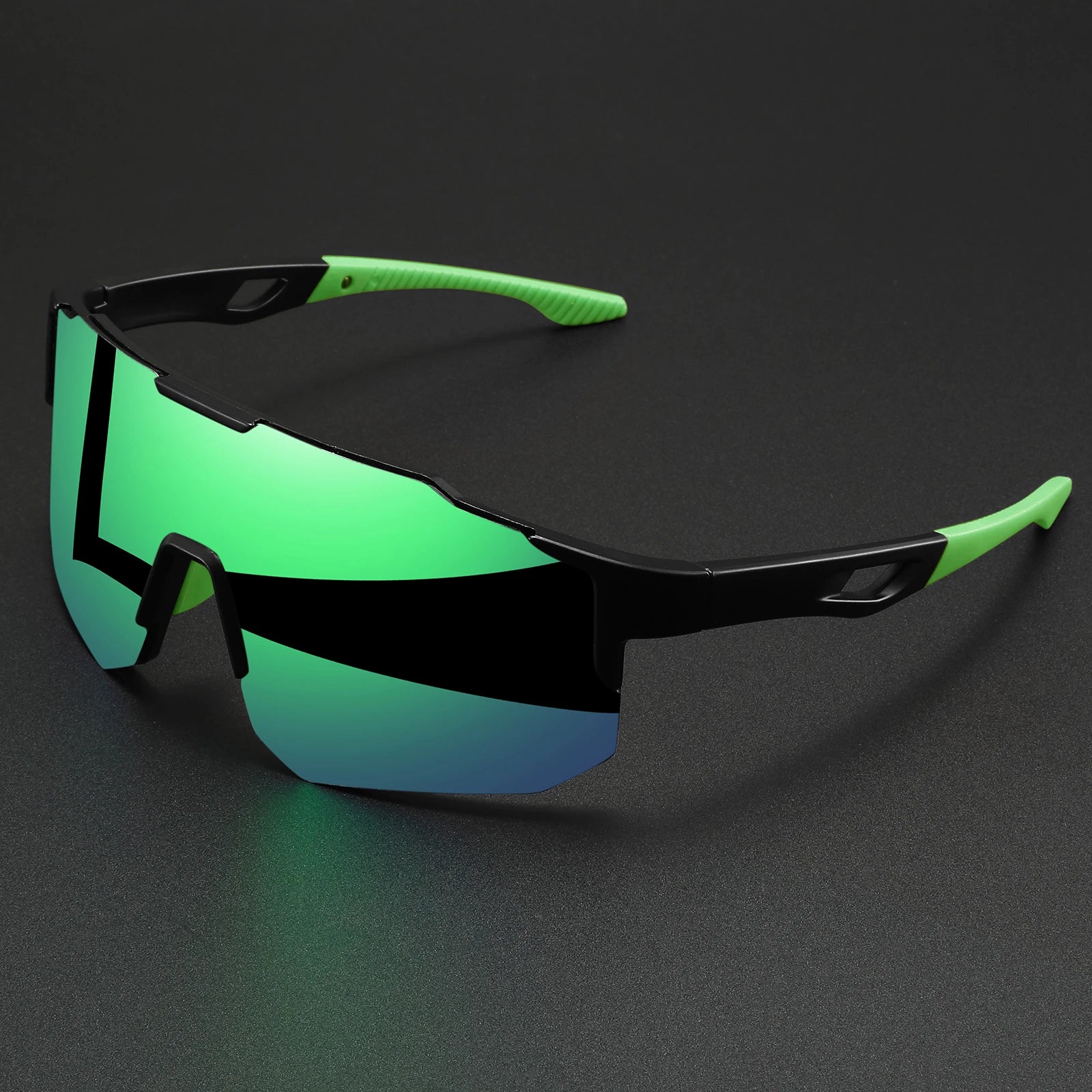 Lunettes de Soleil Sport Oversized Wraparound Unisexe UV400 Miroir – CLEVI Paris
