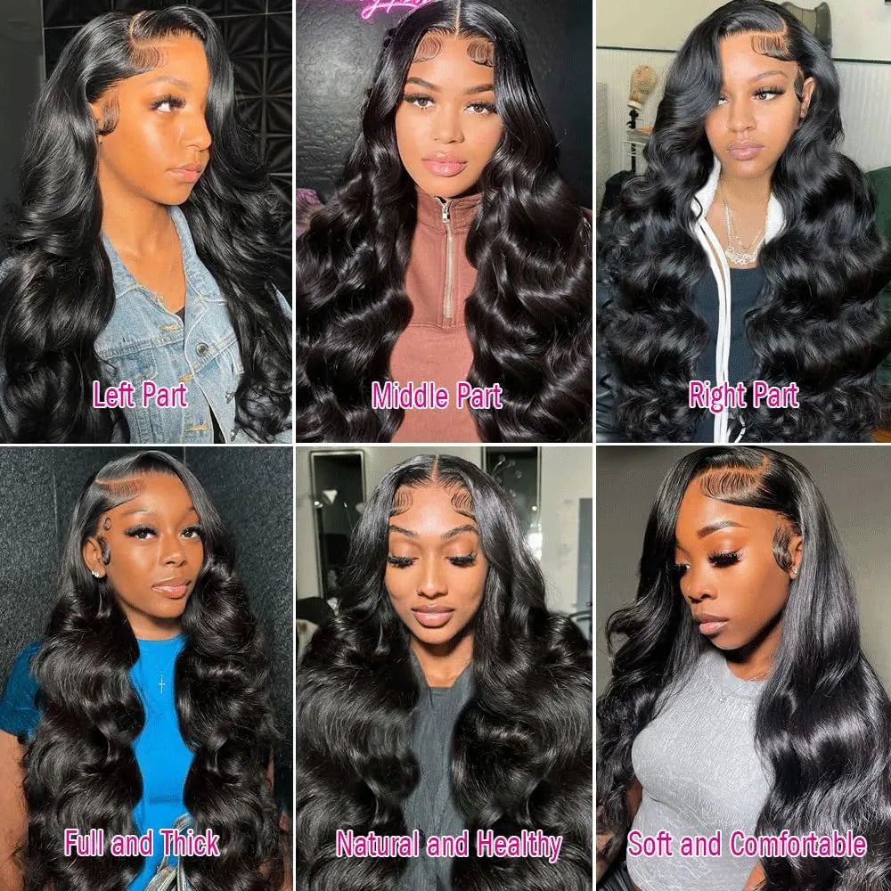 Perruque Lace Front Body Wave Cheveux Humains Remy Hair 5x5 13x4 13x6 Densité 250% 16-42 Pouces – CLEVI Paris