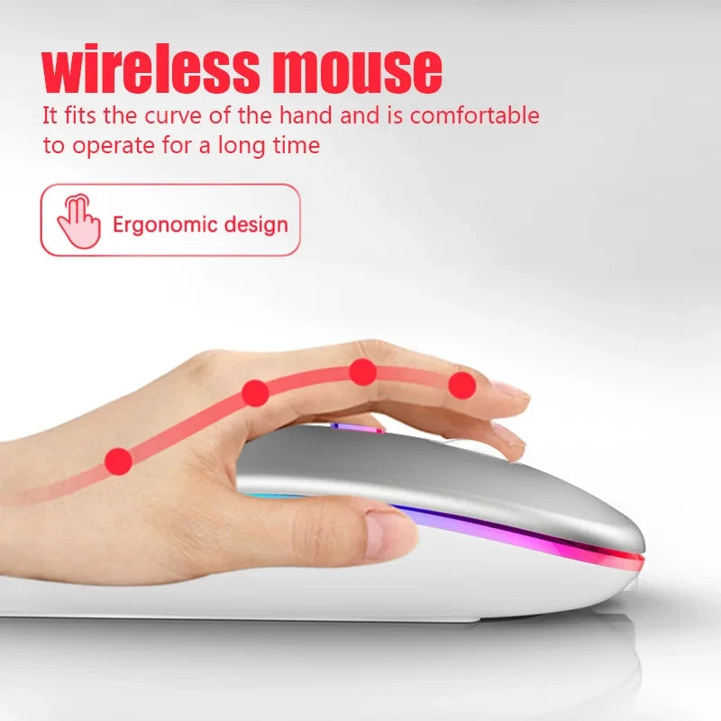 Souris Sans Fil PHONEPACE — Double Mode Bluetooth 5.2 & 2.4GHz, Silencieuse, LED, 1600 DPI | CLEVI Paris