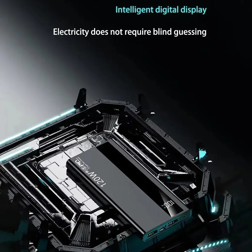 Batterie Externe Lenovo 3C 120W LED Portable 50-200000mAh – CLEVI Paris