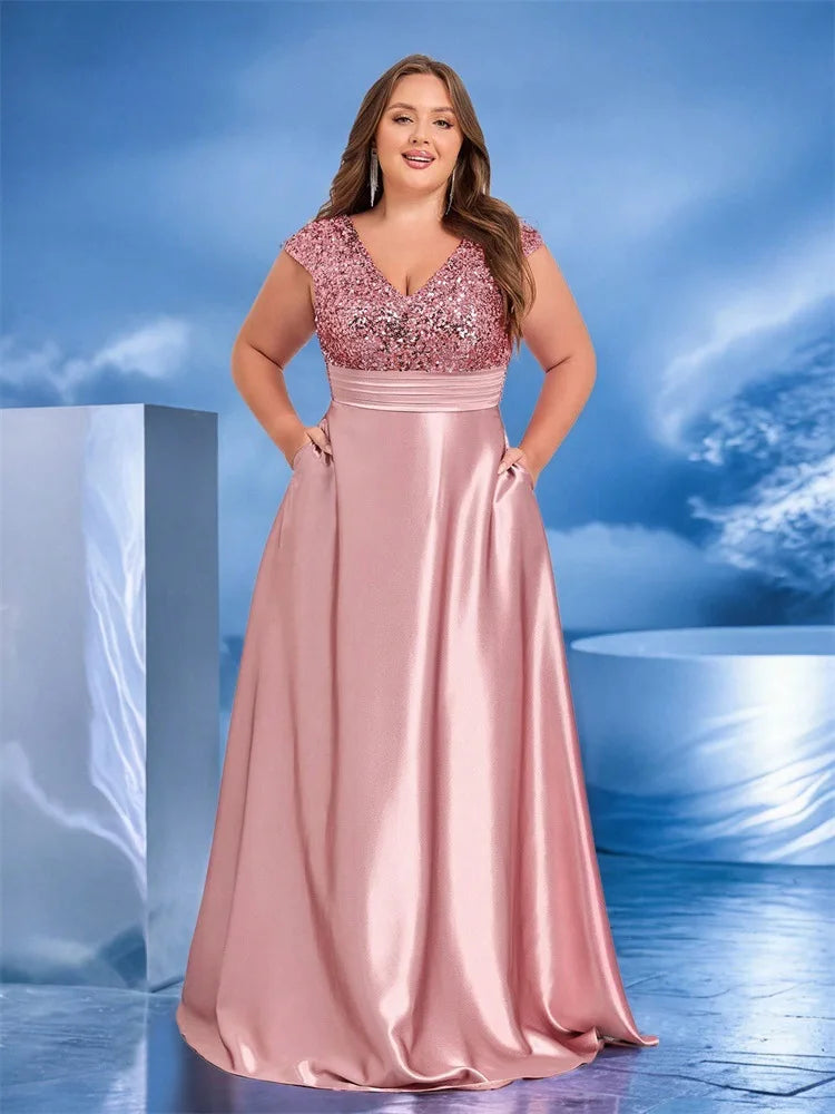 Robe longue à sequins pour cérémonie – CLEVI Paris