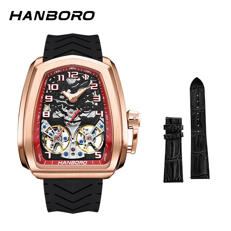 Montre Homme Automatique Double Volant Boîtier Racing Hanboro 985 – CLEVI Paris