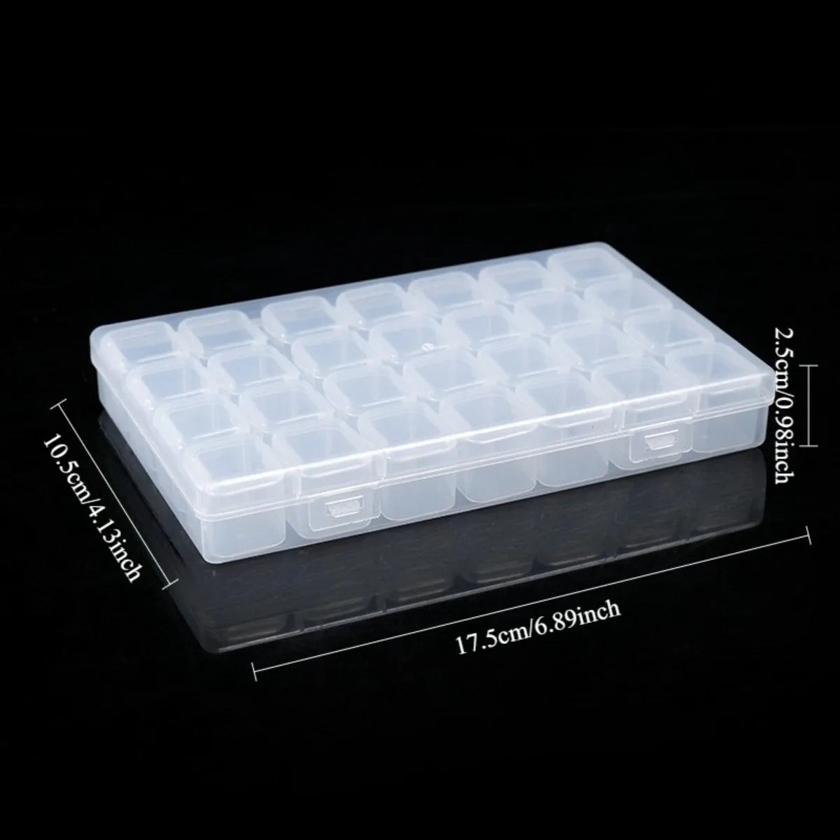 Boîte de Rangement Plastique à Compartiments | 28 ou 56 Cases, Bijoux, Perles, Nail Art & DIY – CLEVI Paris