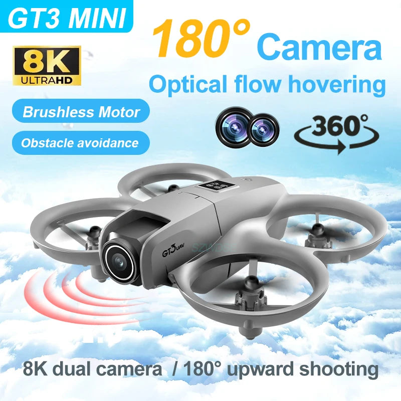 Drone JJRC GT3 8K Double Caméra Réglable 180° – Évitement d'Obstacles, Flux Optique, FPV WiFi & 20 Min de Vol – CLEVI Paris