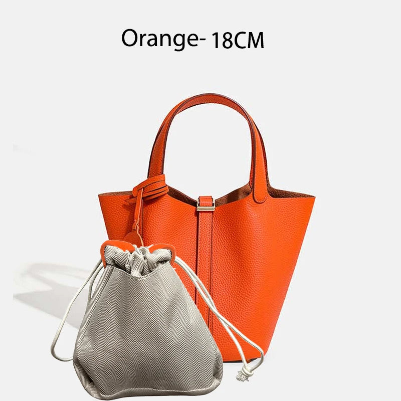 Sac Seau Femme Cuir Véritable Vache 2 Tailles 50+ Coloris Quincaillerie Argentée ou Dorée – CLEVI Paris