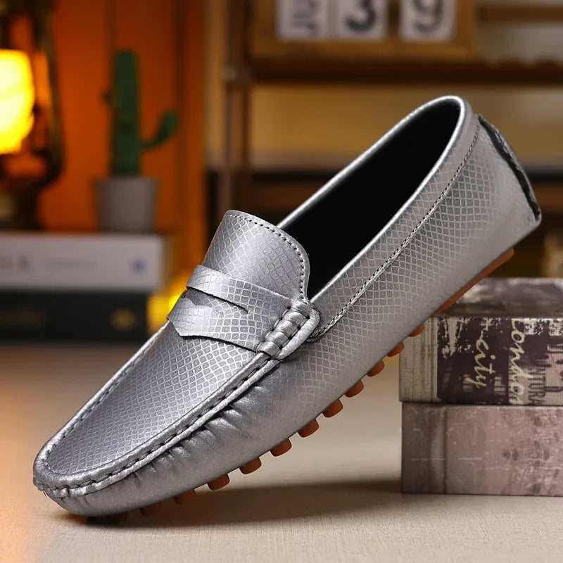 Mocassins Homme Cuir PU Slip-On Légers & Respirants | Noir, Bleu, Gris – CLEVI Paris