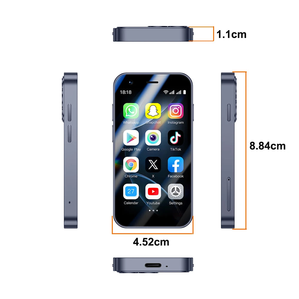 SOYES A17 Mini Smartphone 3" Android 8.1 Double SIM 3G 55g Verre 3D – CLEVI Paris