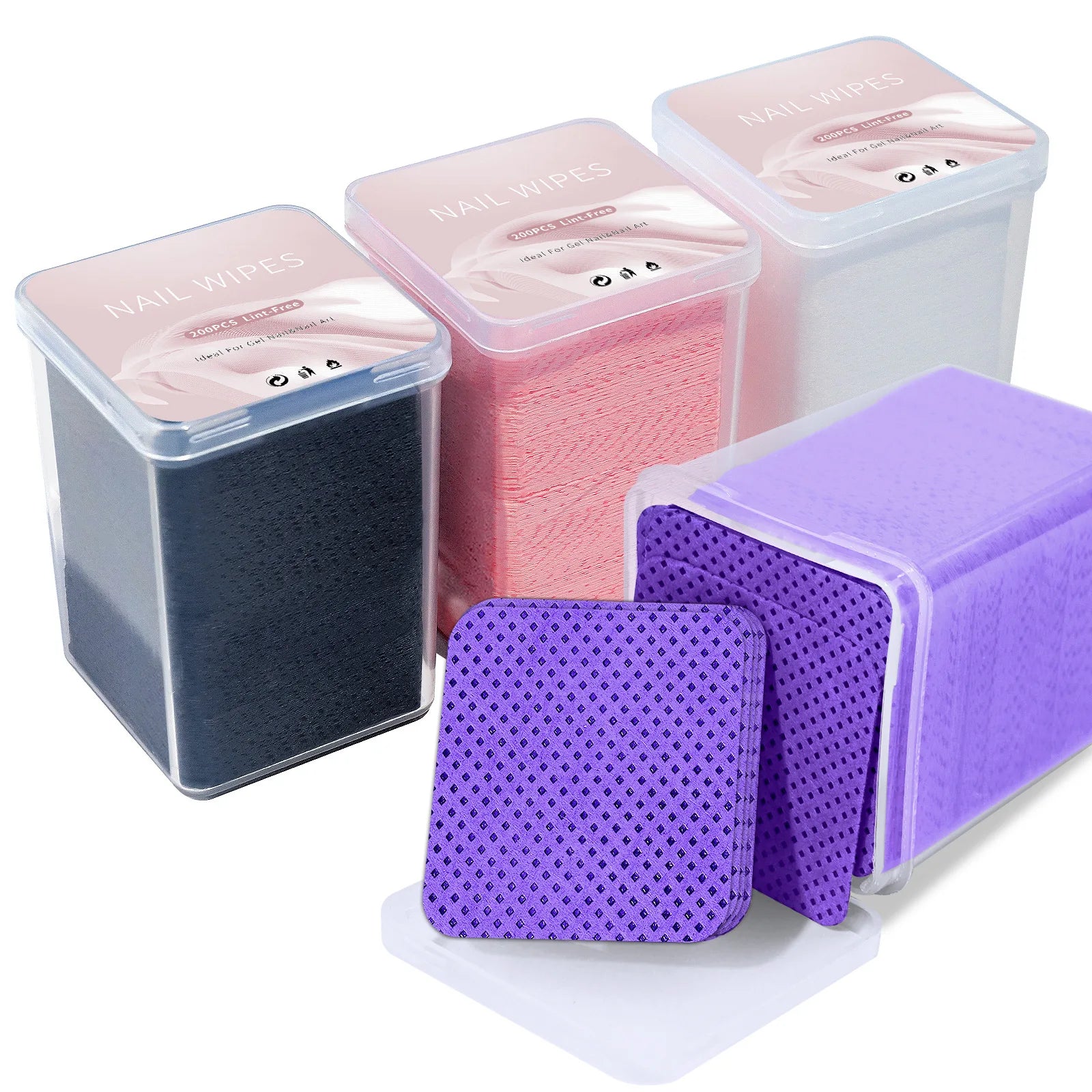 Lingettes Coton Sans Peluches – Retrait Vernis & Gel UV – CLEVI Paris