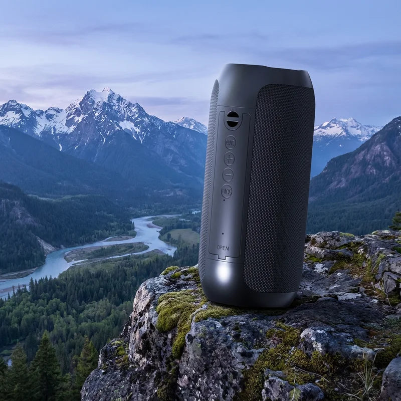 Enceinte Bluetooth Portable KaiAqua – Basses Puissantes, Subwoofer, TF/USB/AUX, Camping