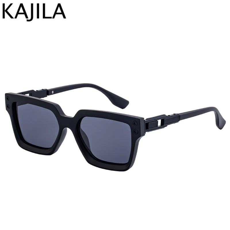 Lunettes de Soleil Carrées Punk Polarisées Monture Alliage UV400 Homme 14 Coloris – CLEVI Paris