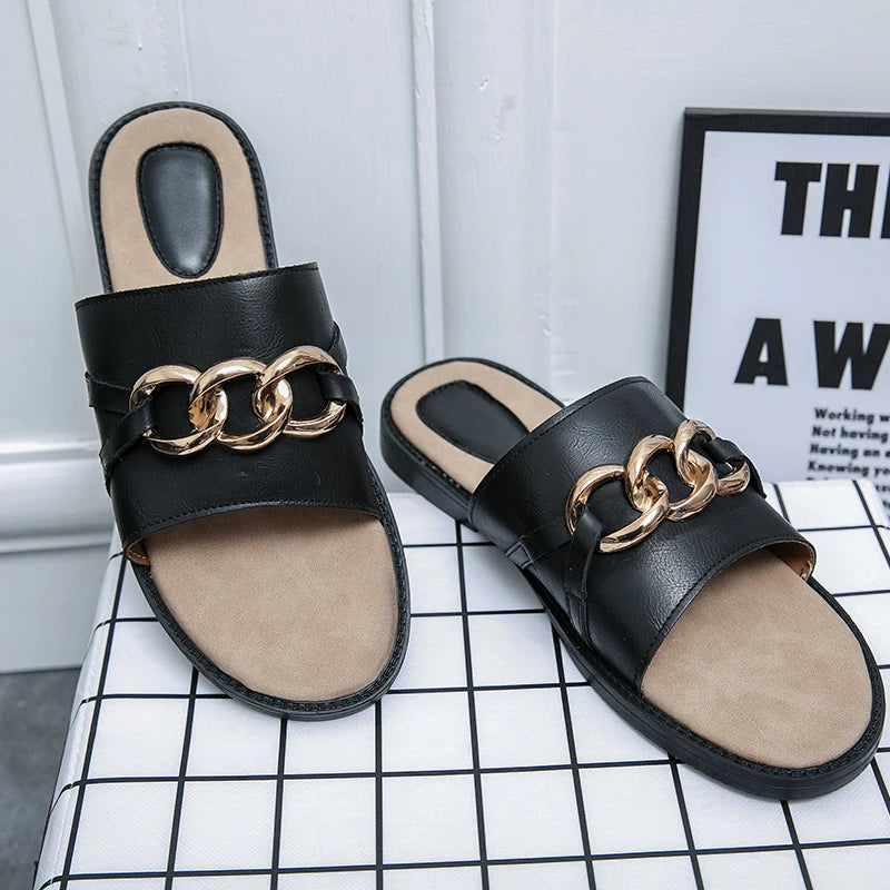 Sandales Unisexe Cuir PU Style Britannique Plage Été – CLEVI Paris