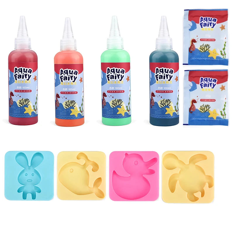 Kit Solution Magique Water Elves | DIY Créatif Enfants, Peinture & Stickers Aquatiques, 20 Assortiments – CLEVI Paris