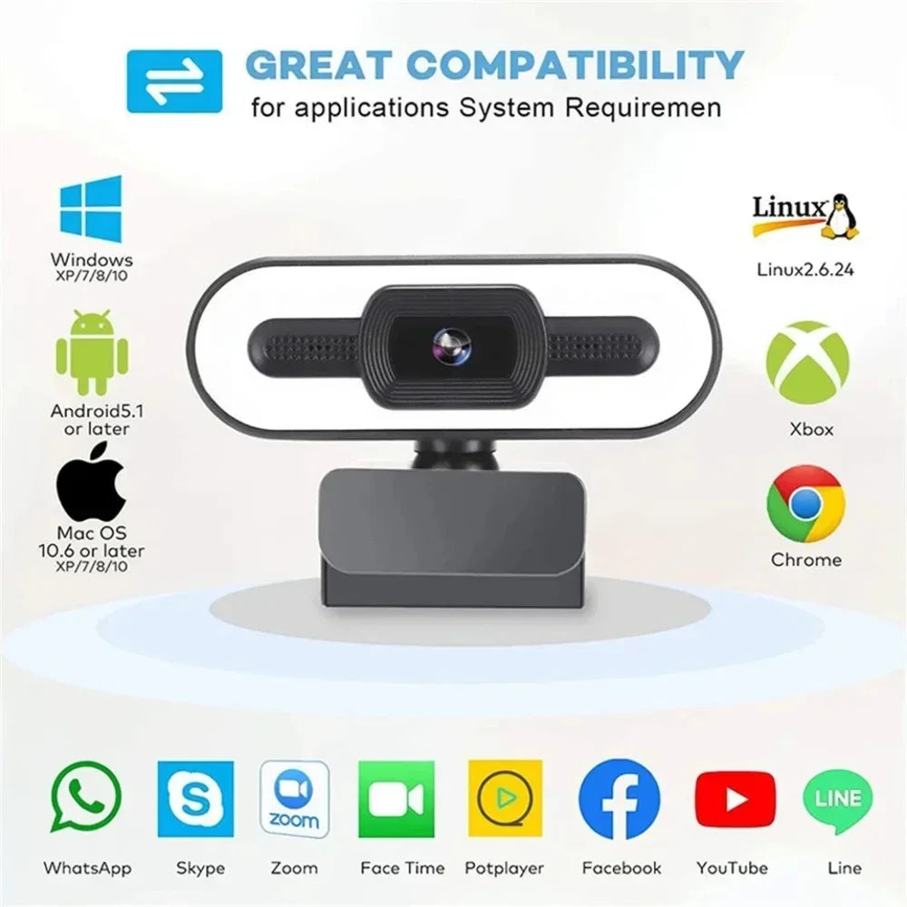 Webcam Full HD 1080P / 2K / 4K avec Autofocus et Micro – CLEVI Paris