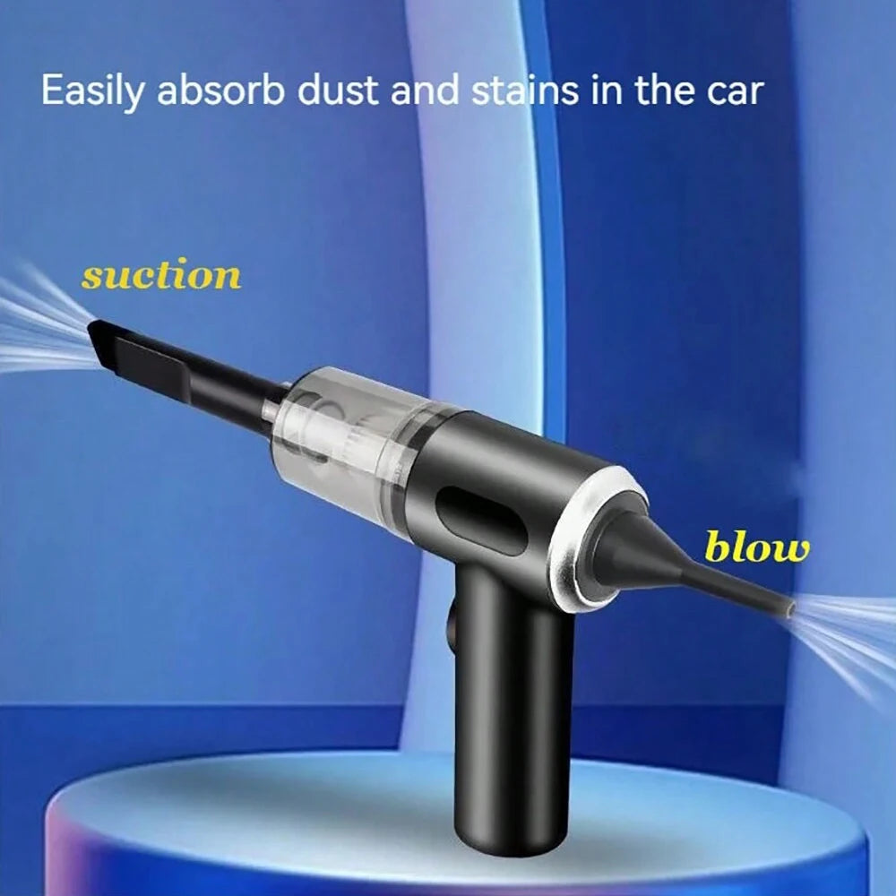 Aspirateur Portable 3-en-1 Aspiration & Soufflage Rechargeable USB — CLEVI Paris