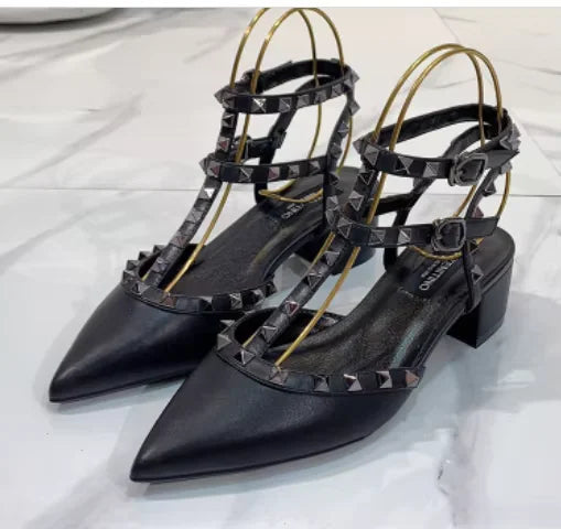 Escarpins Bride T-Strap Talon Carré 5,5cm Cuir Verni Femme – CLEVI Paris