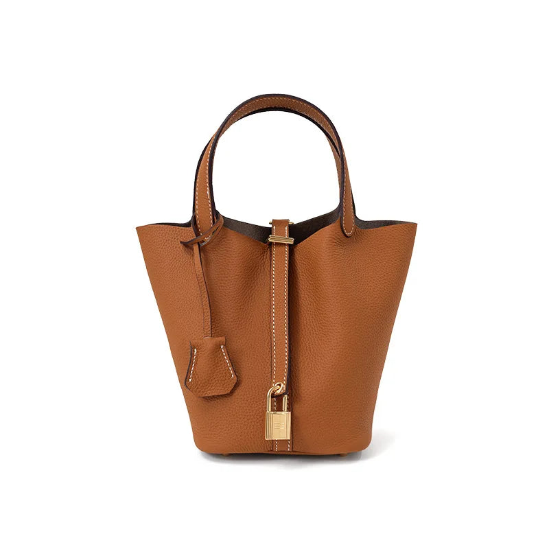 Sac Seau Femme Cuir Véritable TOGO Cylindrique Commuter Premium – CLEVI Paris