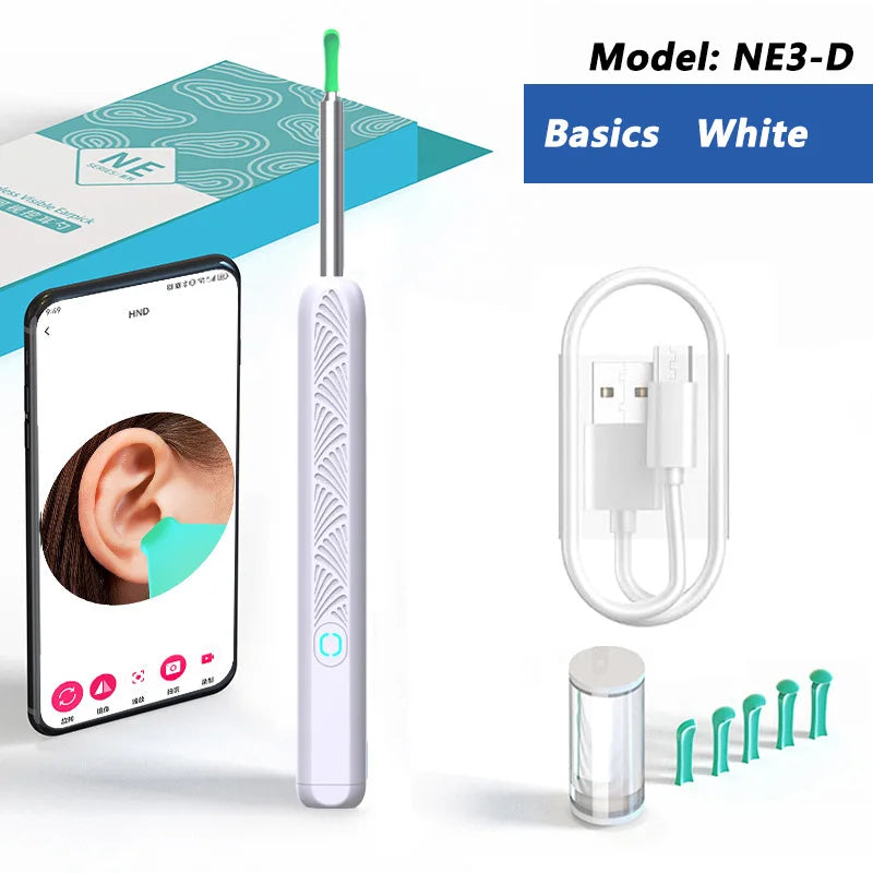 Otoscope Connecté WiFi avec Caméra HD 1080P Nettoyeur Auriculaire Visuel — CLEVI Paris